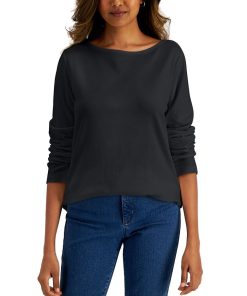 Karen Scott Boat-Neck T-Shirt, Created For Macy's
