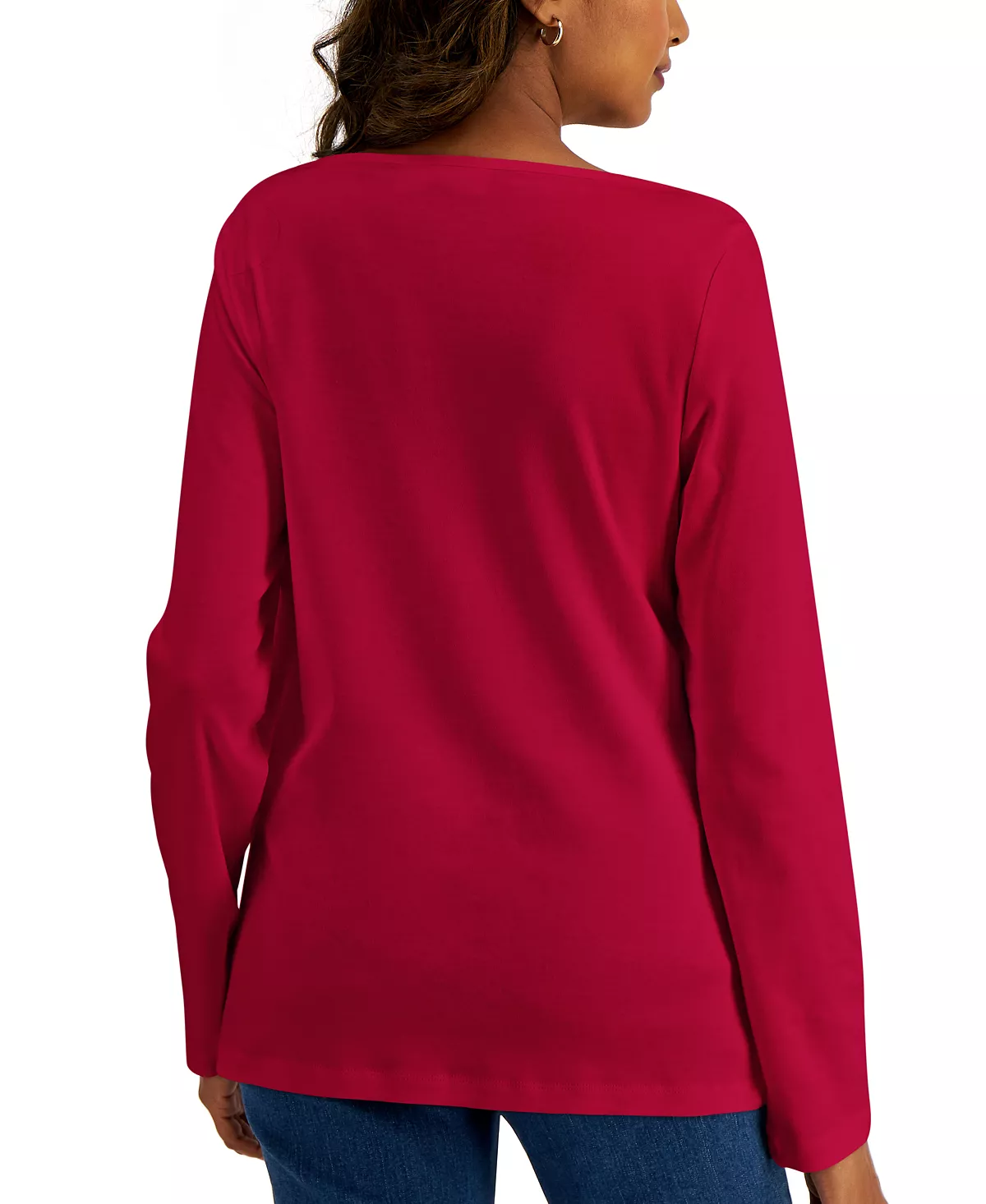 Boat-Neck T-Shirt, Created For Macy's Karen Scott Boat-Neck T-Shirt, Created For Macy's -CeCe cloth-shop