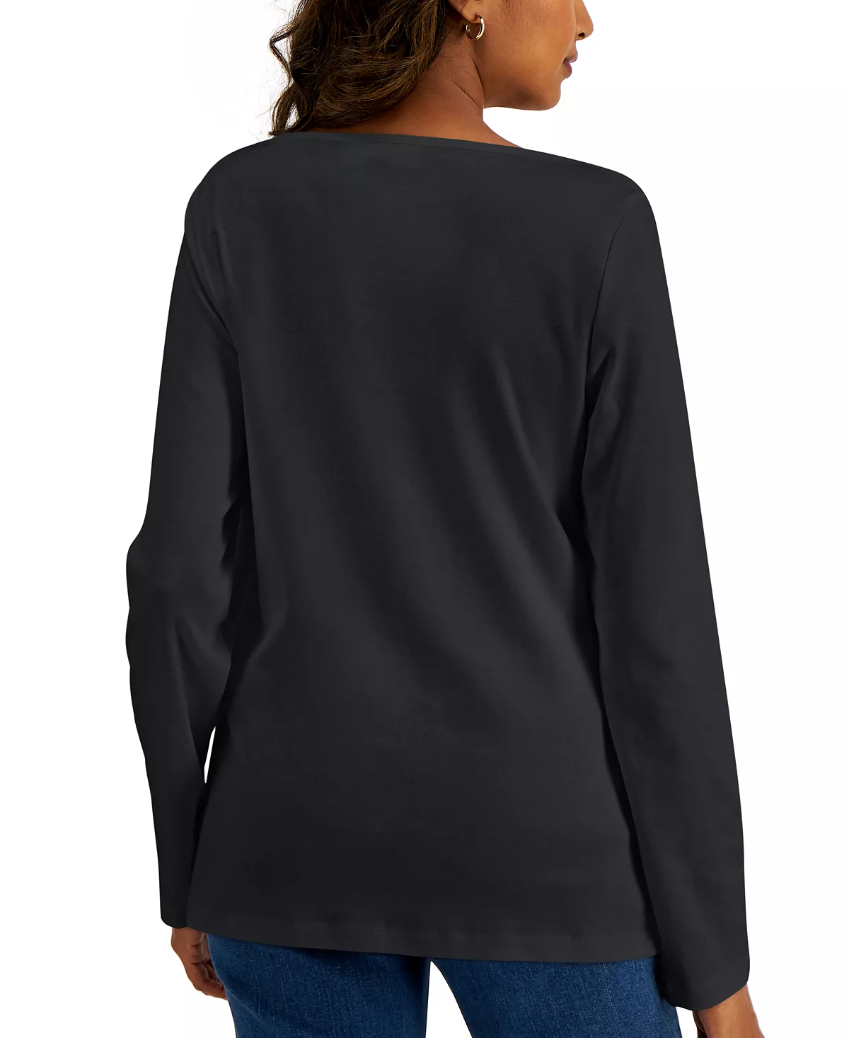 Boat-Neck T-Shirt, Created For Macy's Karen Scott Boat-Neck T-Shirt, Created For Macy's -CeCe cloth-shop