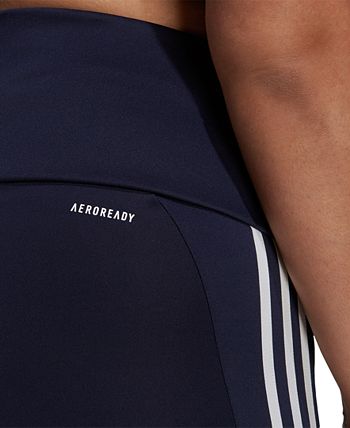 ADIDAS Plus-Size Designed 2 Move High-Rise 3-Stripes 7/8 Sport Tights 2 ADIDAS Plus-Size Designed 2 Move High-Rise 3-Stripes 7/8 Sport Tights - Image 2