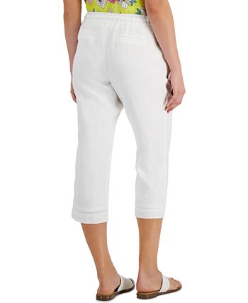 Women's Linen Cropped Pants, Created For Macy's Charter Club Women's Linen Cropped Pants, Created For Macy's -CeCe cloth-shop