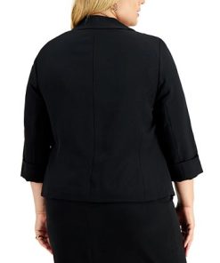 Kasper Plus Size Open-Front Soft Blazer -CeCe cloth-shop 19865748 fpx