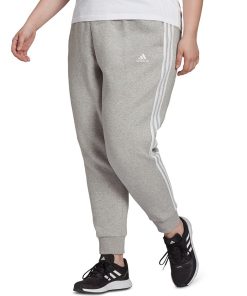 ADIDAS Plus Size Essentials Three-Stripes Fleece Joggers