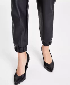 Bar III Faux-Leather Jogger Pants, Created For Macy's -CeCe cloth-shop 19874146 fpx