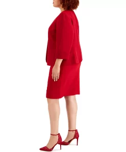 Kasper Plus Size Open Front Blazer 3 Kasper Plus Size Open Front Blazer -CeCe cloth-shop 19885852 fpx