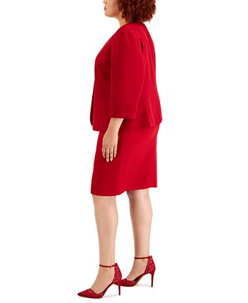 Plus Size Open Front Blazer Kasper Plus Size Open Front Blazer -CeCe cloth-shop