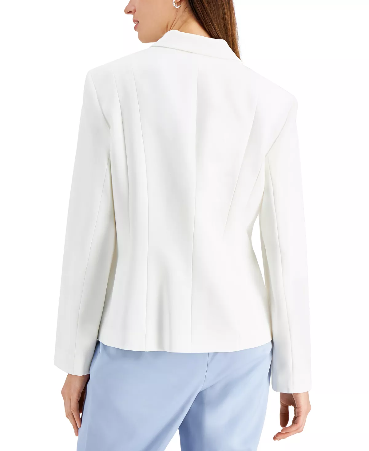 Kasper Plus Size Crepe One-Button Blazer 6 Kasper Plus Size Crepe One-Button Blazer - Image 6