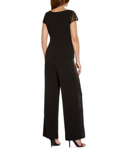 Adrianna Papell Soutache-Trim Asymmetrical Top -CeCe cloth-shop 19982913 fpx