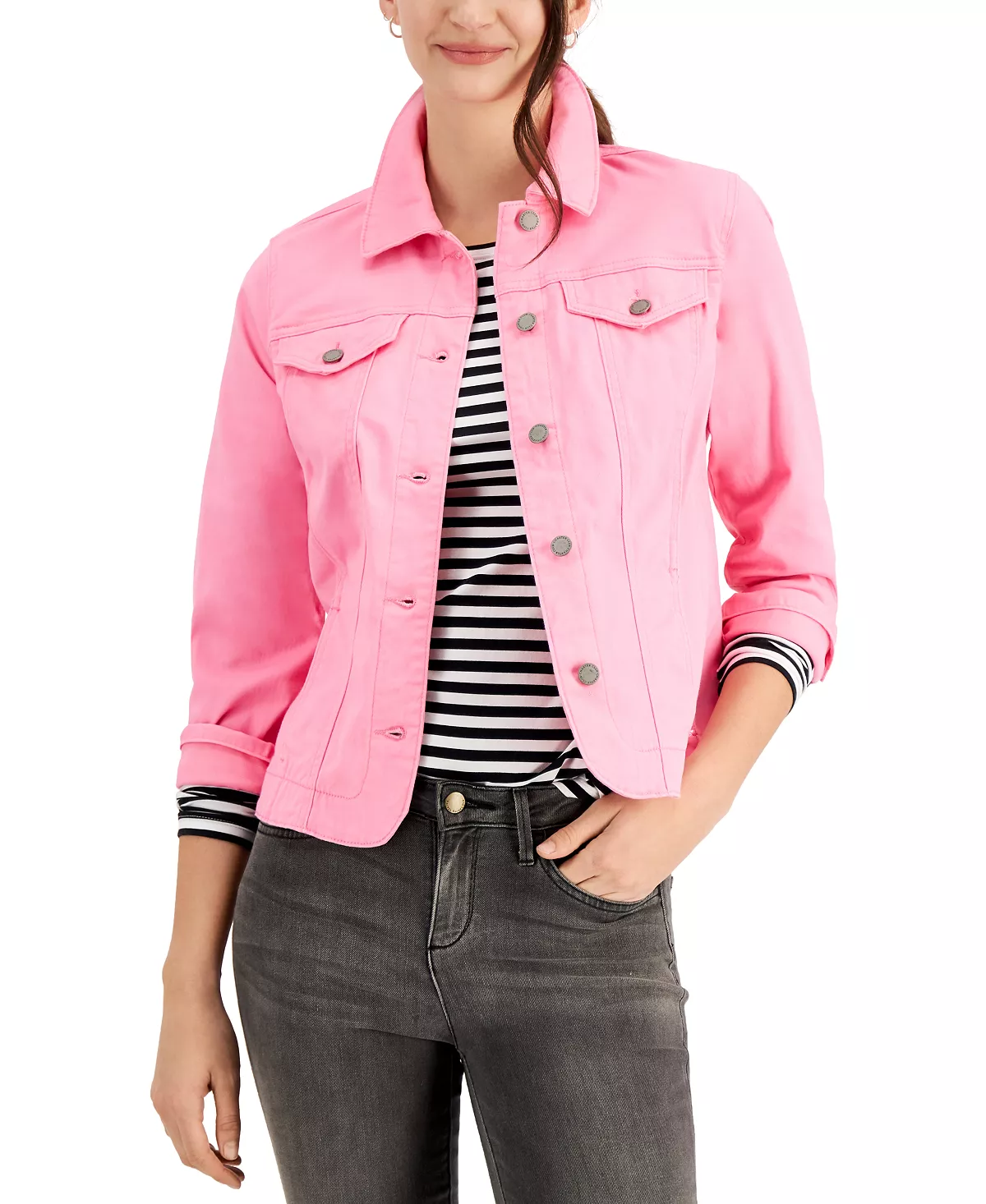 Women's Denim Jacket, Created For Macy's Charter Club Women's Denim Jacket, Created For Macy's -CeCe cloth-shop