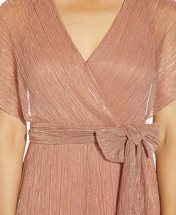 Adrianna Papell Flutter-Sleeved Surplice Jumpsuit 3 Adrianna Papell Flutter-Sleeved Surplice Jumpsuit - Image 3