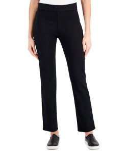 Karen Scott Women's Pull-On Black Denim Pants, Created For Macy's