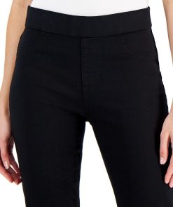 Karen Scott Women's Pull-On Black Denim Pants, Created For Macy's 3 Karen Scott Women's Pull-On Black Denim Pants, Created For Macy's -CeCe cloth-shop 20382028 fpx