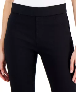 Karen Scott Women's Pull-On Black Denim Pants, Created For Macy's 4 Karen Scott Women's Pull-On Black Denim Pants, Created For Macy's -CeCe cloth-shop 20382028 fpx