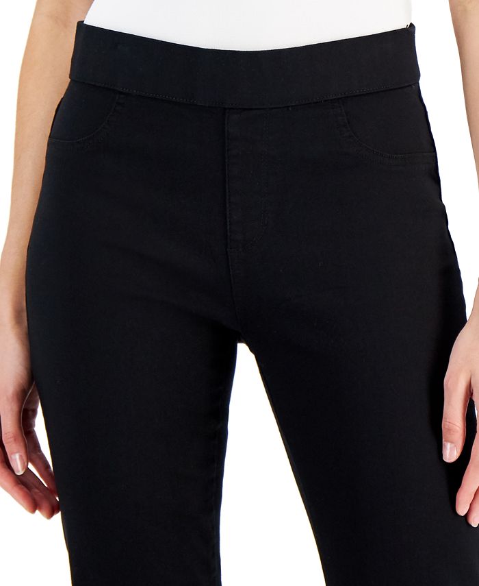 Women's Pull-On Black Denim Pants, Created For Macy's Karen Scott Women's Pull-On Black Denim Pants, Created For Macy's -CeCe cloth-shop