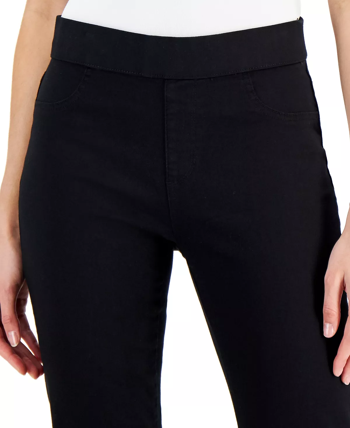 Women's Pull-On Black Denim Pants, Created For Macy's Karen Scott Women's Pull-On Black Denim Pants, Created For Macy's -CeCe cloth-shop