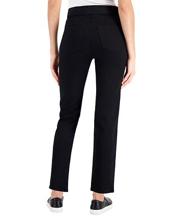 Women's Pull-On Black Denim Pants, Created For Macy's Karen Scott Women's Pull-On Black Denim Pants, Created For Macy's -CeCe cloth-shop