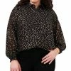 Vince Camuto Plus Size Foil-Dot Tunic