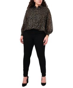 Vince Camuto Plus Size Foil-Dot Tunic -CeCe cloth-shop 20432008 fpx
