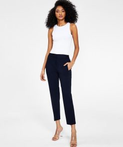 Bar III Women's Compression Straight-Leg Ankle Pants, Created For Macy's