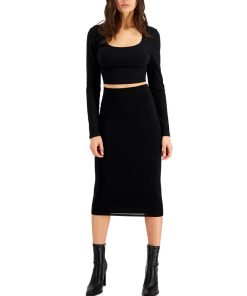 Bar III Ribbed Bodycon Top, Created For Macy's