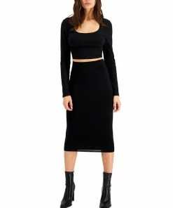 Bar III Ribbed Bodycon Top, Created For Macy's