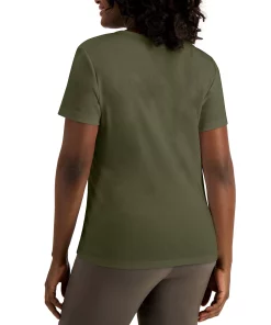Karen Scott Cotton V-Neck Top, Created For Macy's -CeCe cloth-shop 20498327 fpx