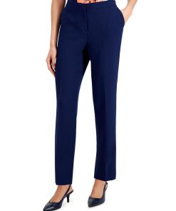 Kasper Slim Straight-Leg Pants