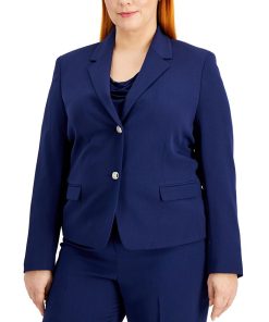 Kasper Plus Size Two-Button Blazer -CeCe cloth-shop 20597545 fpx
