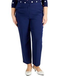 Kasper Plus Size Straight-Leg Pants