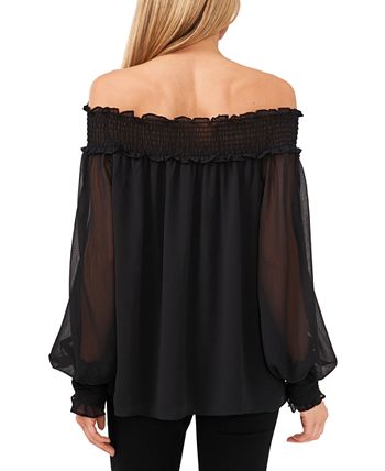 Smocked Off-The-Shoulder Top CeCe Smocked Off-The-Shoulder Top -CeCe cloth-shop