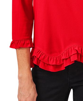 Ruffle-Hem Top CeCe Ruffle-Hem Top -CeCe cloth-shop