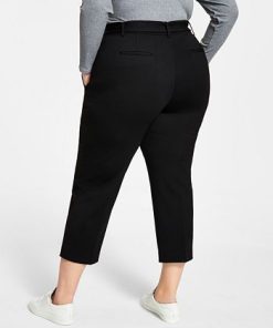 Bar III Plus Size Cropped Tie-Front Pants, Created For Macy's 14 Bar III Plus Size Cropped Tie-Front Pants, Created For Macy's -CeCe cloth-shop 20722200 fpx
