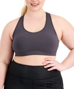 ID Ideology Performance Plus Size Medium Impact Sports Bra, Created For Macy's