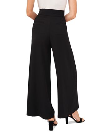 CeCe Wide-Leg Belted Moss Crepe Pants 2 CeCe Wide-Leg Belted Moss Crepe Pants - Image 2