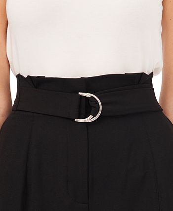 CeCe Wide-Leg Belted Moss Crepe Pants 3 CeCe Wide-Leg Belted Moss Crepe Pants - Image 3