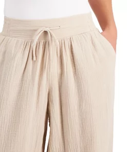 JM Collection Wide Leg Gauze Pants, Created For Macy's -CeCe cloth-shop 20842579 fpx
