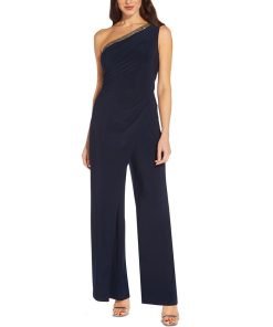Adrianna Papell Embellished One-Shoulder Jumpsuit