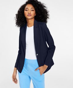 Bar III Women's Notch-Collar Single Button Blazer, Created For Macy's