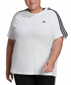 ADIDAS Plus Size Essentials Slim 3-Stripes T-Shirt