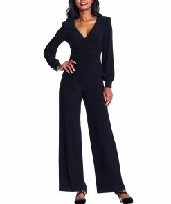 Adrianna Papell V-Neck Wrap-Style Jumpsuit