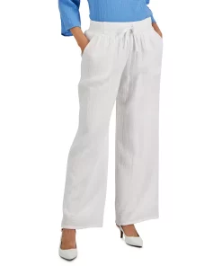 JM Collection Wide Leg Gauze Pants, Created For Macy's -CeCe cloth-shop 21049996 fpx