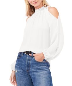 Vince Camuto Women's Long-Sleeve Cold-Shoulder Top