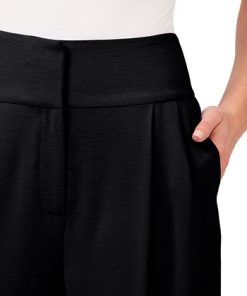 CeCe Pleated Wide-Leg Twill Pants 2 CeCe Pleated Wide-Leg Twill Pants -CeCe cloth-shop 21107991 fpx