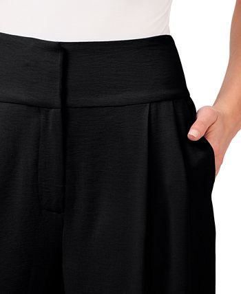 Pleated Wide-Leg Twill Pants CeCe Pleated Wide-Leg Twill Pants -CeCe cloth-shop