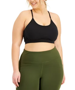 ID Ideology Plus Size Low Impact Sports Bra, Created For Macy's
