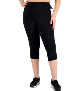 ID Ideology Plus Size Colorblocked Capri Leggings, Created For Macy's