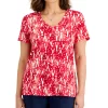 Karen Scott Women's Lobster Love Printed Top, Created For Macy's