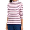 Karen Scott Women's Desert Stripe Mock-Neck Top, Created For Macy's