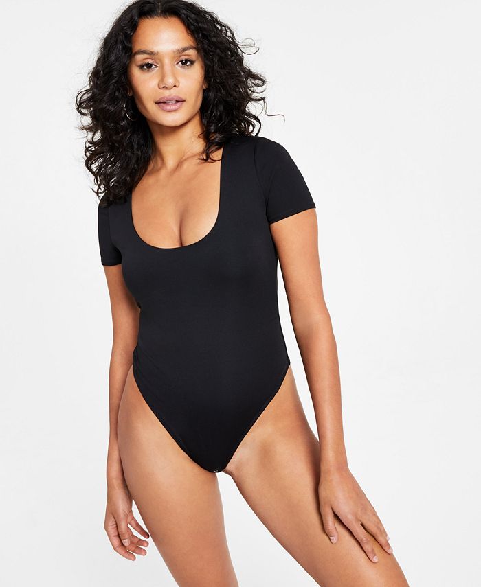 Women's Scoop-Neck Compression Bodycon Bodysuit, Created For Macy's Bar III Women's Scoop-Neck Compression Bodycon Bodysuit, Created For Macy's -CeCe cloth-shop