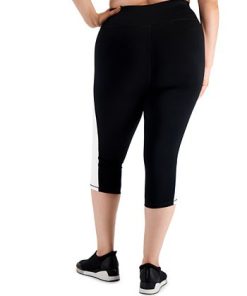 ID Ideology Plus Size Colorblocked Capri Leggings, Created For Macy's 2 ID Ideology Plus Size Colorblocked Capri Leggings, Created For Macy's -CeCe cloth-shop 21429286 fpx